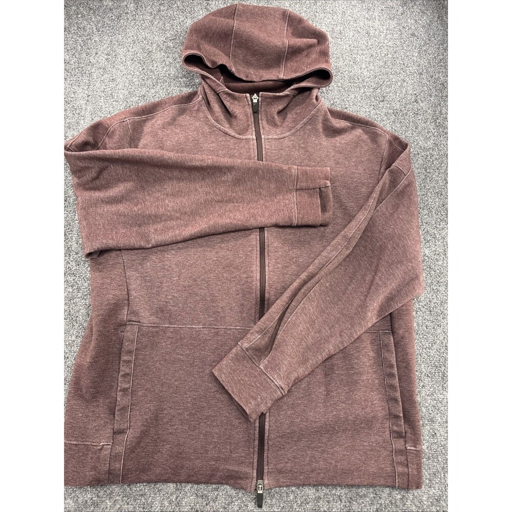 Nike Yoga Dri-FIT Full Zip Hoodie Men’s L Dark Beetroot CU6260-203